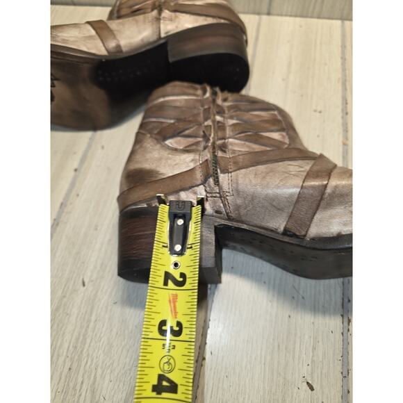 Freebird Sammie Ankle Boots Brown Leather Side Zip Womens Size 9 Boho Fall - Picture 7 of 11